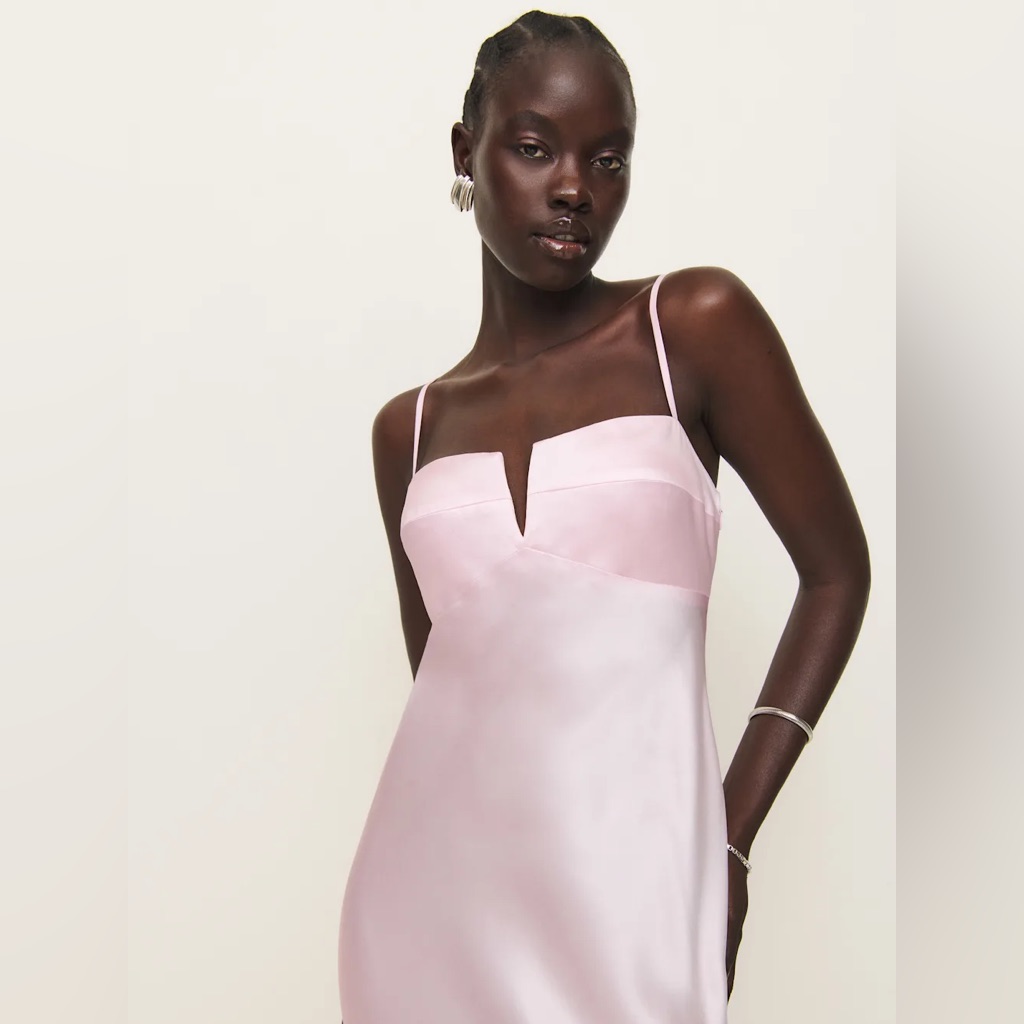 Reformation Brie Silk Dress